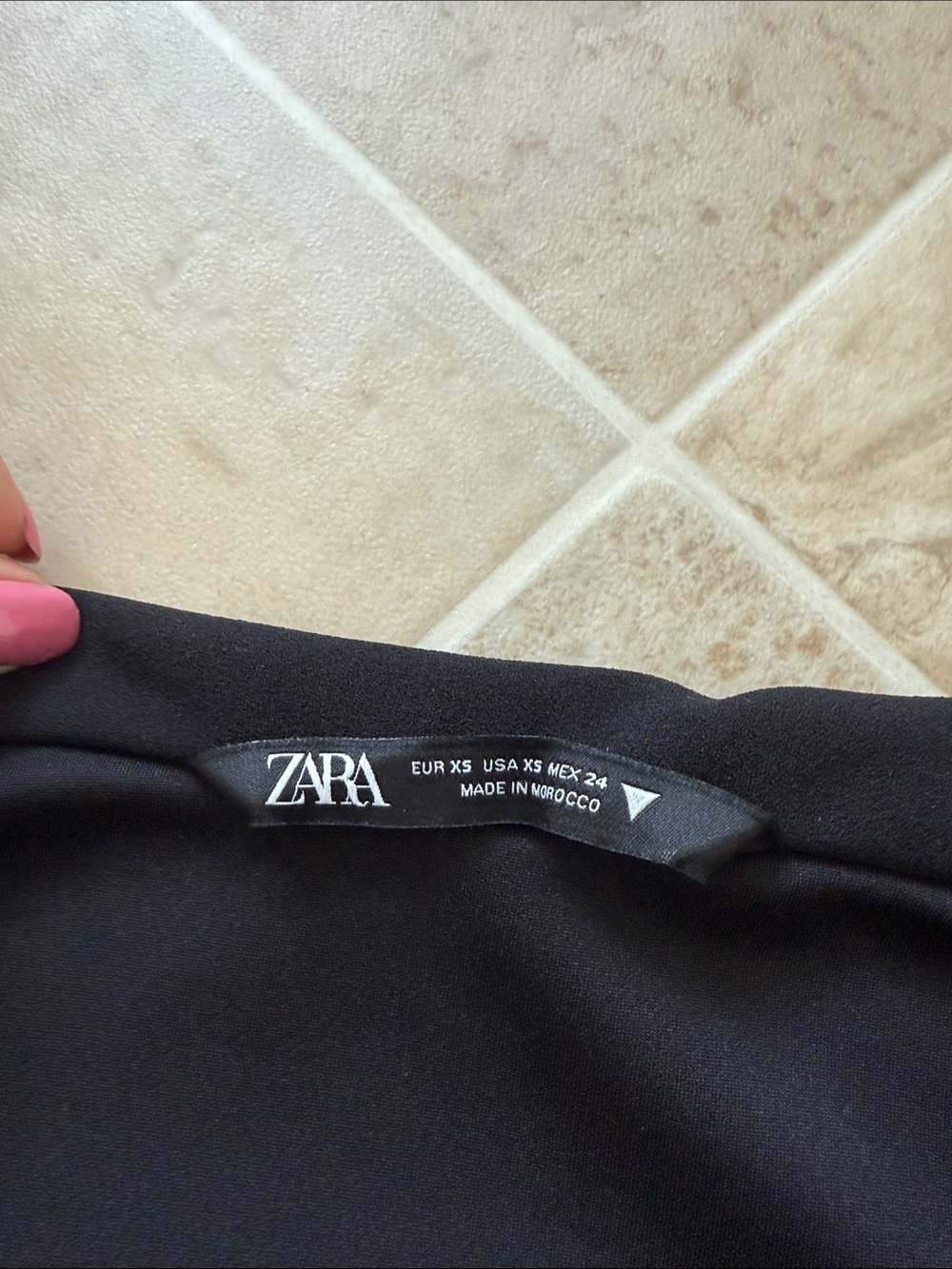Zara Black Strapless Tube Top with Side Zip Detail - Picture 4 of 4